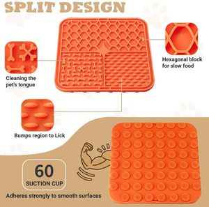 Factory Wholesale Custom Logo Silicone Pet Licking <b>Pad</b> Lick Mat for Dogs With <b>Suction</b> Cups - Product Image 2