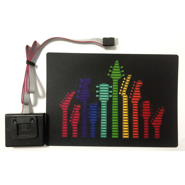 Party Sound Activated Flashing LED Lights up Panel EL Panel Led Poster El Sticker Advertising Sheet