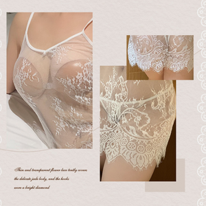 <span class=keywords><strong>Lencería</strong></span> de Talla Grande para Mujer, Estilo Veraniego, Transparente, con Encaje Negro, para <span class=keywords><strong>Chicas</strong></span> de Talla Grande - Product Image 6