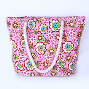 Bolso <span class=keywords><strong>de</strong></span> <span class=keywords><strong>playa</strong></span> floral <span class=keywords><strong>de</strong></span> un hombro <span class=keywords><strong>de</strong></span> estilo coreano para mujer, bolso <span class=keywords><strong>de</strong></span> mano con cremallera floral informal para viajes universitarios, stock a un precio más barato - Product Image 2
