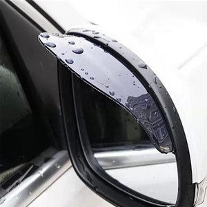 Autocollant de rétroviseur de voiture en PVC noir 2 pièces, pare-brise de pluie - Product Image 3