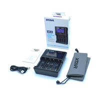 Stock de EE. UU. Envío rápido XTAR Garantía de calidad 4 ranuras Tipo-C Carga rápida Pantalla LCD Li-ion Ni-MH Ni-CD Cargador de batería