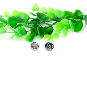 yunnique Retro Six Syllable Mantra 10mm Stainless Steel Bead Round <b>Spacer</b> For Bracelet Making Jewelry Findings Components - Product Image 4