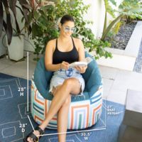 Tissu résistant aux intempéries et protégé contre les UV Milano Patio Outdoor Pool Waterproof Bean Bag Pouf Chair Beanbag Supplier Outdoor