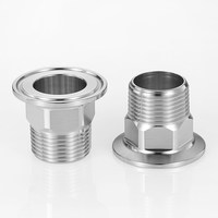Raccord hexagonal à connexion rapide en acier inoxydable 304 de qualité sanitaire, haute pression, résistant à la corrosion, avec filetage externe