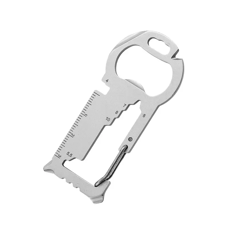 EDC xách tay Multitool Carabiner Clip 7 trong 1 đa chức năng keychain cho Cắm Trại Đi Bộ Đường Dài & Ngoài trời