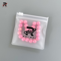 Sac à fermeture éclair en PVC recyclable personnalisé de 9*12 cm avec logo imprimé sur écran pour l'emballage de cosmétiques, de bijoux, de colliers et de bagues