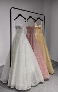 Nuovo Abito <span class=keywords><strong>da</strong></span> <span class=keywords><strong>Sera</strong></span> Principessa Scollato all'Americana con Paillettes, Vaporoso, Elegante e Raffinato per Feste di Compleanno ed Eventi - Product Image 6