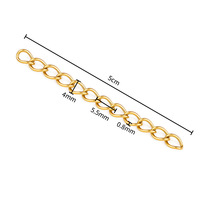 Chaîne d'extension en acier inoxydable de haute qualité de 5 cm pour colliers et bracelets, accessoire de fabrication de bijoux DIY, vente en gros