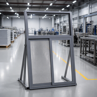 Fenêtre coulissante en aluminium sécurisée avec verrouillage multipoints et roulettes en acier inoxydable, conception anti-soulèvement, quincaillerie de qualité supérieure