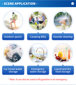 Prêt à expédier sacs de stockage d'eau d'urgence portables de 10 litres sans BPA blanc clair grands sacs de stockage pliables pour vodka et bière - Product Image 3