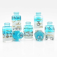 Dés en forme de bouteille spéciale, dés en résine polyédriques mignons en forme de chat noir pour enfants