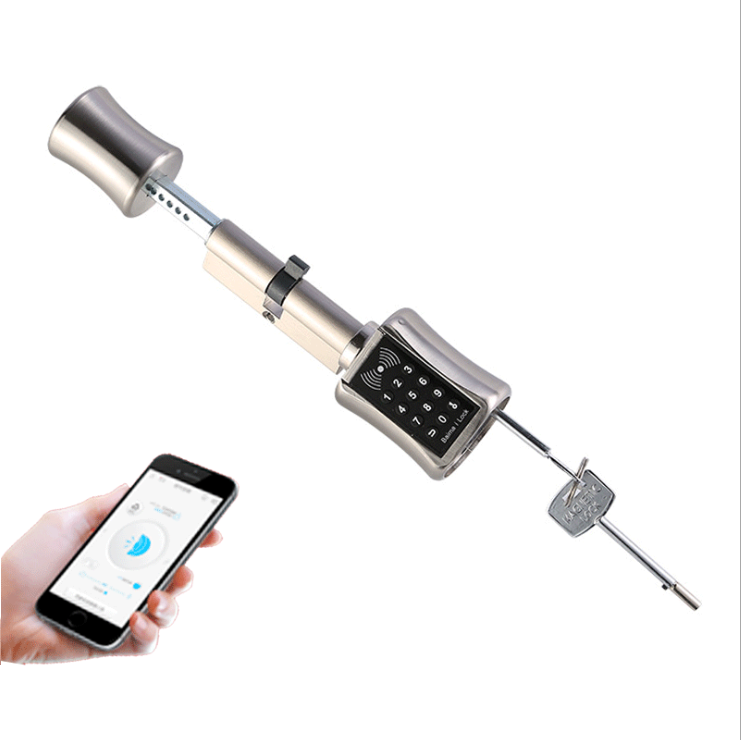 Умный дверной замок с приложением Blue-tooth, электронный дверной замок со сканером отпечатков пальцев и паролем