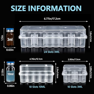 Cajas de Plástico para Almacenamiento de Frascos de Vacunas de 3ml, 5ml, 7ml, 10ml, 10cc, 20ml, Personalizadas al por Mayor - Product Image 4