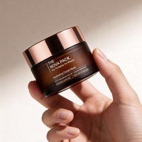 Emballage pour soins de la peau, pots de crème pour le visage de 50 ml, 60 ml, 100 ml, pots en verre ambré givré à large ouverture avec couvercle en or rose métallique