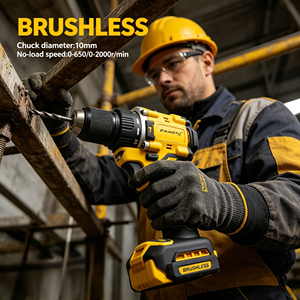 FAaotu DCD805 20V Brushless Cordless <b>Drill</b> 90Nm <b>Compact</b> Body 15 Torque Settings Power Tool for Wood Metal Concrete - Product Image 3