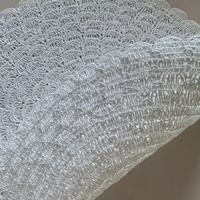 Set de table rond en papier tissé blanc classique, écologique, résistant à l'huile, 38 cm de diamètre, réutilisable, protection thermique pour la décoration de table