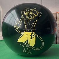 Ballon gonflable en PVC de haute qualité, noir, à l'hélium, motif anime, en promotion pour 2026