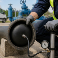 Kit de bouchons d'étanchéité cylindriques gonflables en caoutchouc naturel pour tuyaux de drainage, 2, 3 et 4 pouces