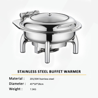 Chauffe-plats de buffet professionnel en acier inoxydable doré et blanc, alimenté au gaz, idéal pour la restauration et les hôtels – Vente chaude