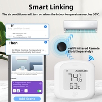 Capteur de température et d'humidité intelligent alimenté par batterie Finru-Tech Tuya WiFi Zigbee, hygromètre thermomètre d'intérieur, fonctionne dans les hôtels, les garages