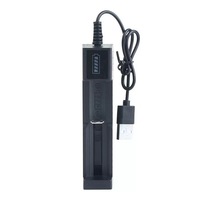 Baterai Lithium USB Slot Tunggal untuk Baterai Li Ion 14500 18650 21700 Dengan Kabel USB