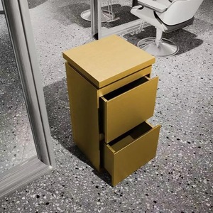 Zxm Barbershop <b>Tool</b> <b>Cabinet</b> Luxury Beauty Hair Saloon <b>Tools</b> Cart Golden Stainless Steel 3 Drawer Salon Trolley Hairdressing - Product Image 2