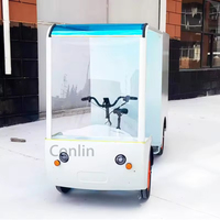Vélo cargo électrique pour l'extérieur, quadricycle rétro à 4 roues, chariot de rue mobile, camion à vendre