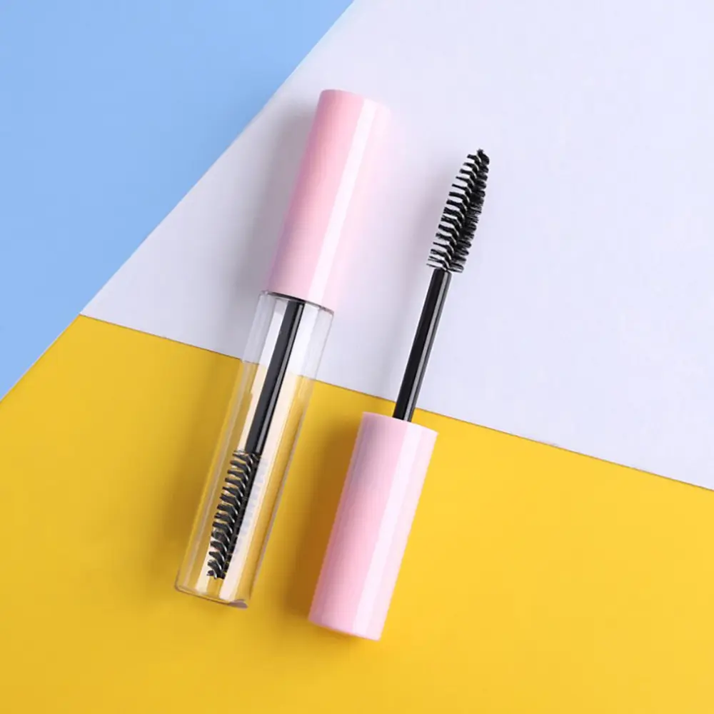 10Ml Pink White Gold Silver Top-Cap Clear Mascara Eyelash Cream Vial Case Serum Container Empty Mascara Wand Tube With Brush