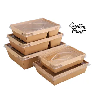 Wholesale Hot Selling Food Grade Paper Box Good Quality Takeaway Fast Food Packaging Paper Meal Box