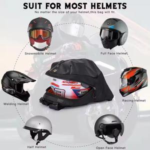 Sac à dos de voyage pour <span class=keywords><strong>moto</strong></span> en polyester imperméable pour femmes et hommes, avec support pour casque et compartiment pour ordinateur portable - Product Image 3