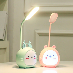Đáng yêu thỏ bunny mắt USB phí trẻ em ánh sáng ban đêm có thể điều chỉnh cổ ngỗng bàn đèn LED đọc bảng đèn - Product Image 1