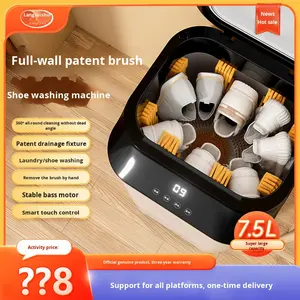 غسالة أحذية جديدة من Langsha ، ماكينة تنظيف كامل للجدار ، سعة كبيرة للاستخدام المنزلي ، غسيل وتجفيف متكامل ، إلكتروني بحوض واحد - Product Image 4