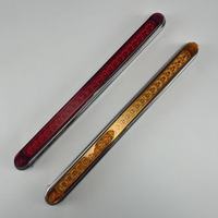 Feu arrière LED chromé 12V-30V pour remorque, véhicule, camion, rouge/blanc/ambre, clignotant de dégagement