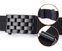 Ceinture tactique en nylon épaississante réglable de 3.4cm pour hommes, style décontracté, grille colorée, boucle en alliage automatique, ceintures en toile durable