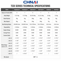 Robot Kolaboratif TCB605LV Long Reach 6-Axis, Lengan Robot dengan Beban Terukur 5kg, Daya 450W untuk Integrator Otomasi, Perakitan, dan Pengambilan Barang