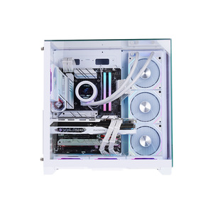 7 pozisyonlu panoramik aydınlatma verimliliği <span class=keywords><strong>ATX</strong></span> oyun kasası masaüstü bilgisayar ana bilgisayar üç taraflı temperli cam Metal orta kule - Product Image 4