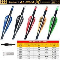Pandarus tir à l'arc ALPHA-X pur carbone flèche 6.2mm ID avec pointe interchangeable pour arc à poulies cible chasse tir