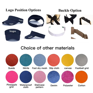 Vente en gros de visières en plastique transparentes, visière <span class=keywords><strong>pare</strong></span>-<span class=keywords><strong>soleil</strong></span> avec logo personnalisé brodé, visière de sport d'extérieur pour femmes - Product Image 3