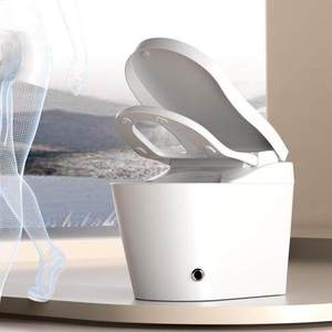 Inodoro Inteligente con Control Remoto en Forma de U, Asiento con Calefacción Automática Integrada, Drenaje en Forma de S Alargado Incluido, Control Remoto - Product Image 5