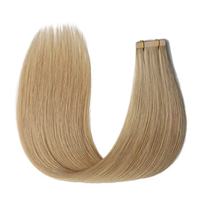 Extensions à bandes adhésives style occidental, prix d'usine, sans nœuds, sans perte, cheveux Remy alignés sur les cuticules, blond glacé, pour usage professionnel en salon