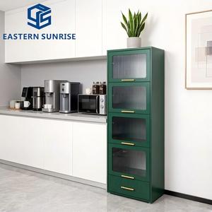 ตู้เก็บของอเนกประสงค์ 4 ชั้น ดีไซน์ใหม่ พร้อมบานประตูอะคริลิค ตู้โลหะแบบยกเปิด สำหรับเก็บเอกสาร อุปกรณ์ครัว - Product Image 2