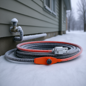 Heat Tape Pipe Heating <b>Cable</b> 9FT 7W FT Built In Thermostat For Pipe Warmth - Product Image 2