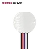 Conducteur LED SCPOWER 10W 15W 20W 30W 40W 50W CC Mini circulaire 0-10v 1-10v 5 en 1 PWM Triac avec fonction PFC active intégrée