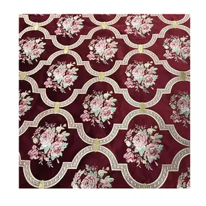 High Quality Good Selling Wrinkle Resistant Polyester Curtain Furniture Fabric Embroidered Fabric