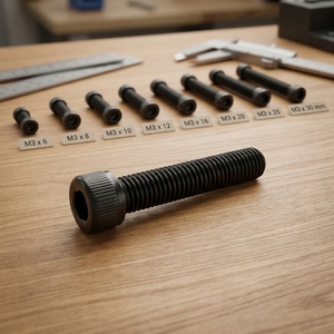 M3 Hex Socket Head Bolt Assortment Kit 6-30mm Lengths Fastener <b>Set</b> - Product Image 6