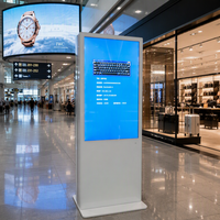 Kiosque d'affichage numérique sur pied, écran LCD vertical de 43 pouces pour publicité intérieure, affichage numérique WiFi pour centre commercial
