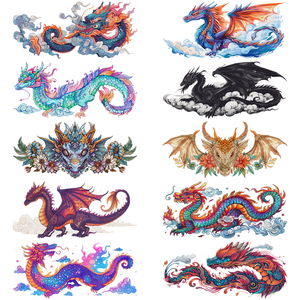 Envolturas UV DTF <span class=keywords><strong>de</strong></span> Dragón, Envolturas Personalizadas con Logotipo <span class=keywords><strong>de</strong></span> Terror, Transferencias UV DTF para Tazas, Adhesivos para Tazas con Transferencia UV - Product Image 3