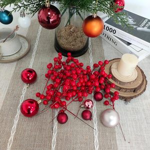Artificial Christmas Berry Picks <b>Glitter</b> Christmas <b>Red</b> Berry Picks for Christmas Tree Decor DIY Crafts Xmas Wedding Home Decor - Product Image 4