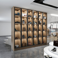 Grand présentoir de magasin de bijoux, design de vitrine murale pour vin, en bois de chêne, sur pied, pour magasin de montres, avec produits
